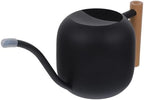 Watering Can Long Spout 1.2l with Wooden Handle, Stainless Steel by BESPORTBLE