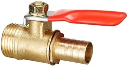 5/16 Fuel Shut Off Valve 6pcs Brass 6/8/10/12mm Red Lever Handle Ball Valve Hose Barb 1/4" 3/8" 1/2" BSP Male Thread Connector Pipe Fitting For Water Gas Fuel Drip Irrigation(6mm - 1I4 inch) - Image 5