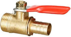 5/16 Fuel Shut Off Valve 6pcs Brass 6/8/10/12mm Red Lever Handle Ball Valve Hose Barb 1/4" 3/8" 1/2" BSP Male Thread Connector Pipe Fitting For Water Gas Fuel Drip Irrigation(8mm - 1I4 inch) - Image 5
