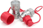 CEKER 3/8" NPT Skid Steer Bobcat Flat Face Hydraulic Quick Disconnect Coupling Fits ISO 16028 Hydraulic Quick Connect Coupler by CEKER