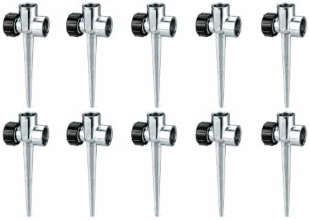 10 Pack 1/2" Zinc Flow-Thru Spike Base by Unknown