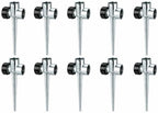 10 Pack 1/2" Zinc Flow-Thru Spike Base by Unknown