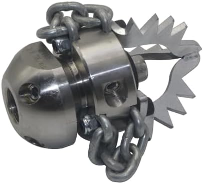 3/8 40L/min 70L/min Pipeline Dredging High Pressure Sewer Urban Machine Rotating Nozzle With Chain(QP4403) - Image 4