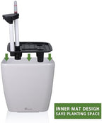 Dexceder 18x17 Self Watering Planter with Wheels (White Matte) - Image 4