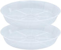 2 Pack Plant Saucer Drip Tray 17 inch, Large Heavy Sturdy Plastic Planter Flower Pot Saucers for Indoor Outdoor Garden, Plant Water Drip Trays for pots (17" 2Pack, Clear) by Afrine