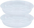 2 Pack Plant Saucer Drip Tray 17 inch, Large Heavy Sturdy Plastic Planter Flower Pot Saucers for Indoor Outdoor Garden, Plant Water Drip Trays for pots (17" 2Pack, Clear) by Afrine