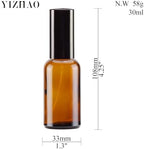 YIZHAO Amber Glass Spray Bottles 1oz, with Small Fine Mist Spray, Metal Cap, Refillable for Essential Oil,Travel,Cleaning,Perfume,Aromatherapy,Makeup – 24 Pcs - Image 2