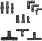 Connector 40 Pieces of 16/20/25mm Garden Hose Three-Way Elbow End Direct Head 16/20/25mm PE Hose Manifold Repair 90 Degree Joint (Color : Red) by Unknown