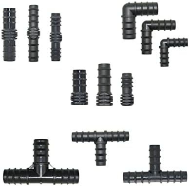 Connector 40 Pieces of 16/20/25mm Garden Hose Three-Way Elbow End Direct Head 16/20/25mm PE Hose Manifold Repair 90 Degree Joint (Color : Red) by Unknown