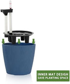 Dexceder 13x12 Self Watering Planters Indoor (2 Pack, Deep Blue) - Image 4