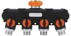 Garden Irrigation Valve Water Tap Splitters Outdoor Tap And Faucet 1/2" 3/4" Water Divider Garden Watering Distributor(4 Way) by Unknown