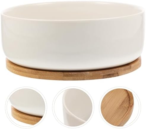 VILLCASE White Ceramic Small Bonsai Pots with Tray, Round Succulent Planter Pot for Home and Balcony, Designed to Collect Excess Water and Prevent Over-Watering - Image 7