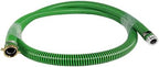Gloxco Heavy Duty EPDM All Weather Suction Hose Assembly, Black Tube, Lime Green Helix, 1-1/2" Inside Diameter with Male x Female NPSM Pinlug Fittings Installed, 10 ft Length by Gloxco