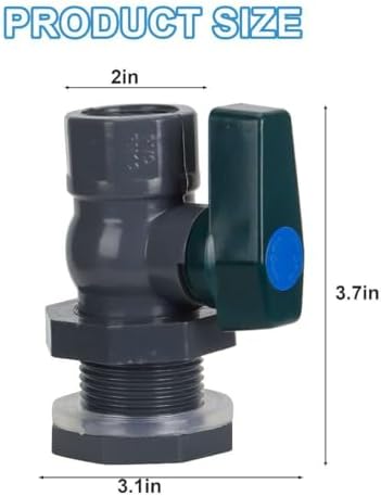 2 Pcs PVC Rain Barrel Diverter Kit with 3/4 Inch Valve and Spigot - Image 2