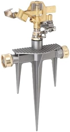 Garden Sprinkler 360 Degree Rotating 49FT Spray Distance Brass Nozzle NH 3/4 in Spike Base Sprinkler for Yard Orchard - Image 2
