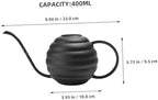 Beaupretty Metal Watering Can for Indoor Plants 400ml Stainless Steel Long Spout Watering Pot for Succulents and Flowers Portable in Black - Image 2