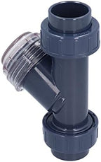 Fafeicy Y Type Strainer 40mm PVC Pipe Water Pressure Regulator Pressure Control Valve Regulator with Lengthened Filter for Aquarium Chemical Water Treatment Agricultural Irrigation - Image 7
