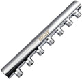 304 Stainless Steel 7-Port Manifold Splitter – 7 ways 25 Bar Pressure Rated for Drinking Water, Oil/Gas, Brewery, Cooling Systems, Polished Open by GOGOUP