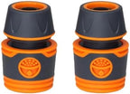 2PCS Garden Hose Quick Connectors Orange Rubber Plastic Coupling Adaptor Irrigation Car Washing Joints 1/4'' 3/8'' 1/2'' 3/4''(Cx2pcs) by Unknown