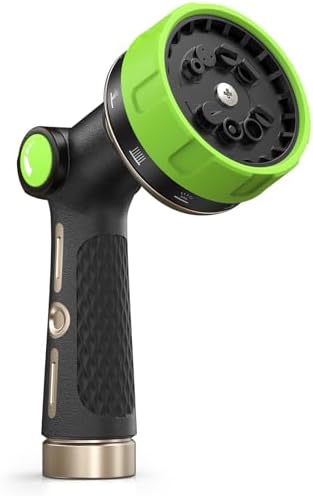 Heavy Duty Garden Hose Nozzle Green by RainPoint