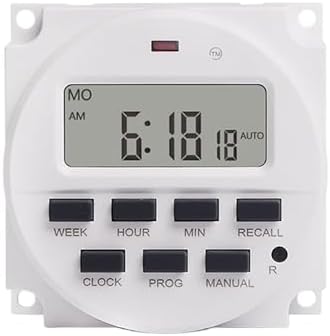 time Relay Digital Timer TM618N Power Supply 6V 12V 110V 220V 7 Days Weekly Programmable Digital Electronic Lighting Daily Timer(TM618N-6V 6V) by Unknown