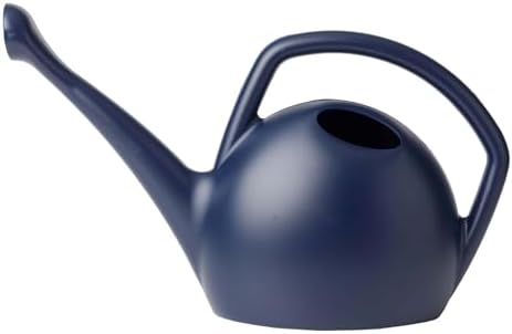 Bloem Rhino 2 Gallon Plastic Watering Can with Rosette Spout, Navy, 2-Pack - Image 3
