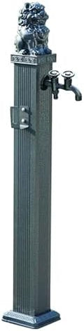Freeze Proof Outdoor Faucet,Garden Water Column with Unique Design Brass Faucets,Outdoor Spigot with Garden Hose Holder Freestanding,Water Spigot Extender, Garden Tub Faucet(Gray,113cm/44.5in) by Unknown