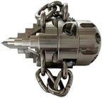 High Pressure Rotary Sewer Jetter Cleaning Nozzle - Heavy-Duty Stainless Steel, 105-300bar, 1/2'' & 3/8'' Thread, 40L/min Flow Rate(Wire brush 1I2 80L) - Image 3