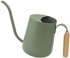 Plant Watering Can, Metal Small Indoor Watering Can with Long Spout & Real Wood Handle for House-Plants, Succulents, Cacti & Seedlings, Small Bonsai Outdoor Garden Modern Decorative by Unknown