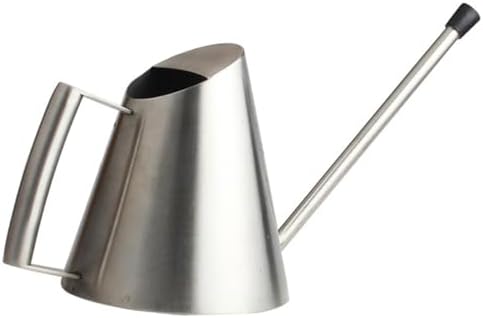 Stainless Steel Watering Can for Indoor Plants Long Spout Metal Pot Ergonomic Handle Large Opening Easy Refill Gardening Tool for Houseplants and Flowers by Gogogmee