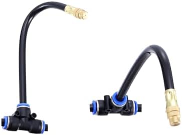 Brass Mist Nozzle Tee with Built-in Hose, 360 Degree Rotation Adjustable, Garden Watering System Mist Parts and Accessories Atomizing nozzle + 12mm tee belt 100pc by Unknown