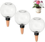 M METERXITY 3-Pack Plant Self Watering Globes, 5.4 oz Plastic Bubble Water Bulbs Top Fill for Indoor/Outdoor Plants, Self Watering Spikes Slow Release Terracotta [Transparent] by MMETERXITY