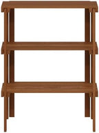 Furinno TIOMAN Plant Shelf, 3-Tier Plant Stand, Display Shelf, for Multiple Pot, Easy Toolless Assembly, Patio, Balcony, Garden, Natural - Image 6