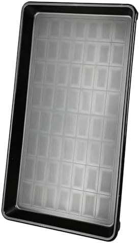 Rectangular Plastic Trays for Plants, Plant Watering Tray, PVC Material, Reinforced Bottom Mesh, Suitable for Both Indoor and Outdoor(Black,74x49.5x3cm/29x19x1.2in) by Unknown