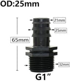 5pc 16mm 20mm 25mm 32mm Garden Hose PE Tube Barb Connector 1 2 3 4 1 Inch Thread Straight Elbow Coupler Fitting Farm Irrigation Joint(I) - Image 5