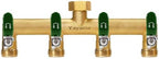 4 Way Garden Hose Splitter, 3/4" GHT Outdoor Water Spigot Splitter by Yayamz