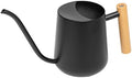 1000ml Stainless Steel Watering Pot with Wooden Handle Black by Toddmomy