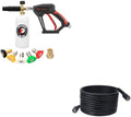 Tool Daily Short Pressure Washer Gun with Foam Cannon, High Pressure Washer Hose 25 FT x 1/4 Inch by ToolDaily
