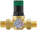 Pressure Regulator Heavy Duty Brass Replacement Fittings with Gauge by Unknown