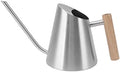 Tyenaza Watering Can Indoor Plants, Stainless Steel Long Spout Watering Pot with Wooden Handle, Modern Decorative Watering Pot for Garden Bonsai Indoor Outdoor (Silver) by Tyenaza