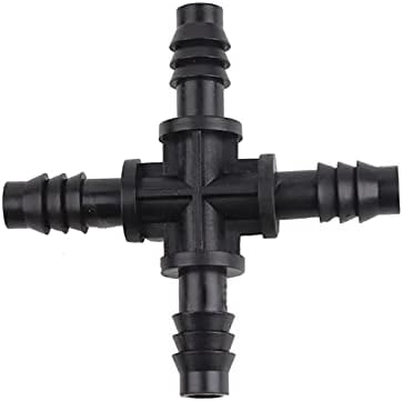 Hose Fittings Hose Adapters 10 Pieces of Miniature Drip Irrigation Hose Barbs All 8/11 Mm Pipe Cross Connectors for Irrigation Pipes Hose Connector IT068 by Unknown