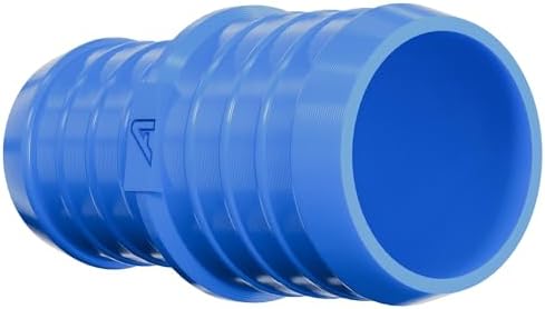 PVC Barbed Straight Pipe Reducer - Corrugated Hose Reducing Joiner & Coupling Adapter Fitting(Blue,76mm to 60mm (3" to 2 3/8")) by Unknown