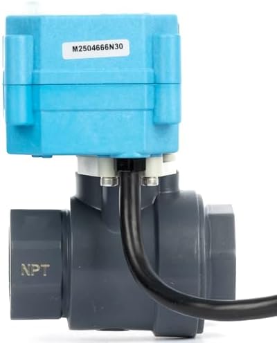 U.S. Solid 3/4" UPVC Motorized Ball Valve - Plastic Electrical Ball Valve, 2 Wire Auto Return, AC 110~230V, Normally Closed - Image 4