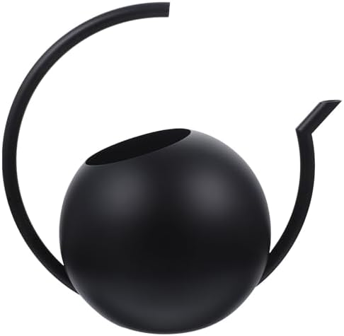 Stainless Steel Watering Can with Thin Spout, 1l Black by SEWACC