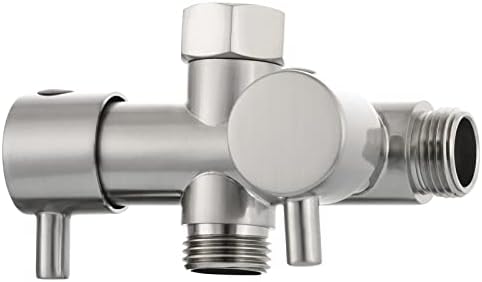 Tecmolog 2 Way Shower Diverter Brushed Nickel Shower Head Shut Off Valve Splitter Brass, DSF014NA by Tecmolog