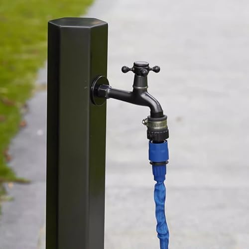 Floor Mounted Faucet Outdoor Water Pipe Vertical Fountain Irrigation Column,Stainless Steel Garden Water Tap Post - Freestanding Vertical Hose Holder, Rust-Proof Outdoor Column Faucet, Freez - Image 2
