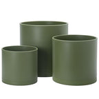 D'vine Dev 3-Pack Plastic Pots & Saucers, 8/10/12 in, Olive, 74-V-I-5 by DvineDevPlanterPotsandStand