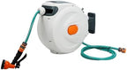 100ft 1/2in Retractable Garden Hose Reel Wall Mount, Automatic Hose Reel with Hidden Handle And Slow Return System, Auto-Rewind Any Length Lock 180 Degree Swivel Green by BESUFY