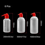 XYWHPGV Plastic Washing Bottle Squeeze Bottle Plant Succulent Watering Can 250ml + 500ml + 1000ml Red Narrow Mouth LDPE Tip Liquid Storage, Pack of 6(96781 243dc 04f84 94b70 5cf91 847cd - Image 2
