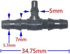 Hose Barb Connectors Tee Cross Reducing Connector Water Splitter For 3/5 4/7 Hose Drip Irrigation System Joints 30Pcs (Color : 4I7 to 3I5mm) - Image 6